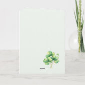 Watercolor Shamrock St. Patrick's Day Card カード (裏面)