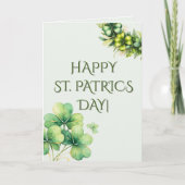 Watercolor Shamrock St. Patrick's Day Card カード (正面)