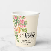 Watercolor She Found Her Honey Bridal Shower  紙コップ (裏面)