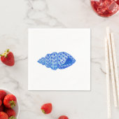 Watercolor shell, cocktail napkin スタンダードカクテルナプキン (インサイチュ)