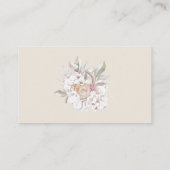 Watercolor Shells Floral Baby Shower Book Request エンクロージャーカード (裏面)
