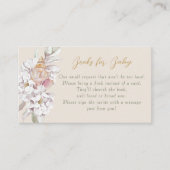 Watercolor Shells Floral Baby Shower Book Request エンクロージャーカード (正面)