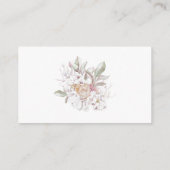 Watercolor Shells Floral Baby Shower Book Request エンクロージャーカード (裏面)