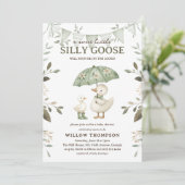 Watercolor Silly Goose Baby Shower 招待状 (スタンド正面)