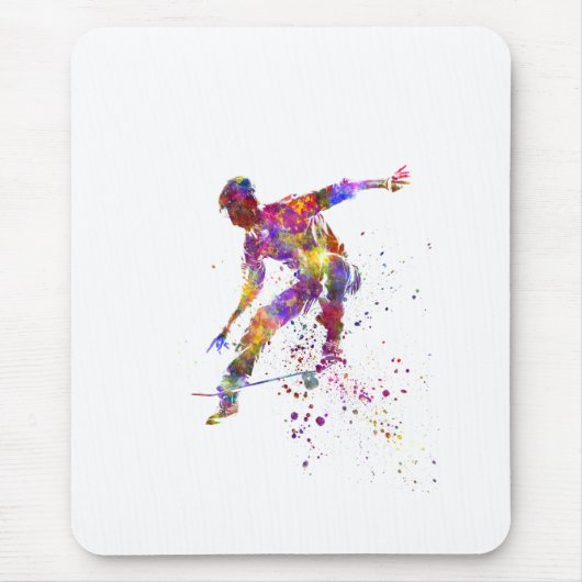 watercolor skater マウスパッド (正面)
