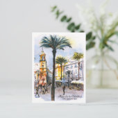 Watercolor sketch cathedral square Cadiz Spain ポストカード (スタンド正面)