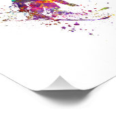 watercolor skier フォトプリント            (角)