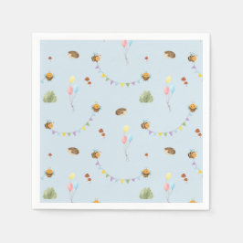Watercolor sky blue  スタンダードカクテルナプキン