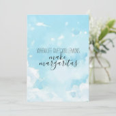 Watercolor Sky Thank You Card 招待状 (スタンド正面)