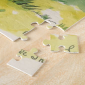 Watercolor Sleeping Dog on Red Doghouse Art ジグソーパズル (側面)