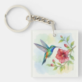 Watercolor Small Hummingbird キーホルダー