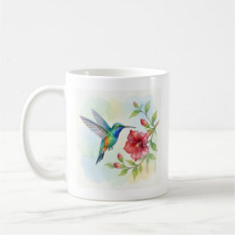 Watercolor Small Hummingbird コーヒーマグカップ