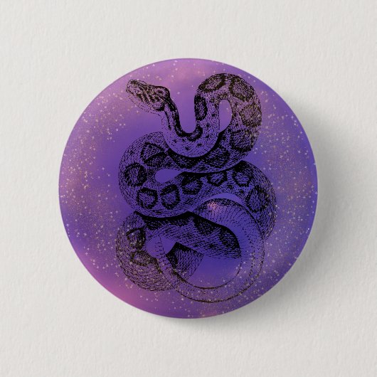 Watercolor snake 缶バッジ (正面)