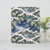 Watercolor Snow-Covered Pines Scrapbook Paper (スタンド正面)