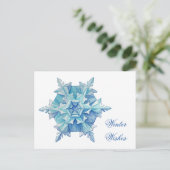 Watercolor Snowflake シーズンポストカード (スタンド正面)
