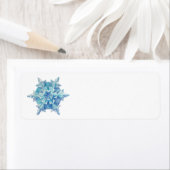 Watercolor Snowflake Address Label ラベル (インサイチュ)