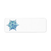 Watercolor Snowflake Address Label ラベル (正面)