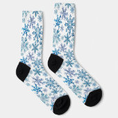 Watercolor Snowflakes Pattern ソックス (右)
