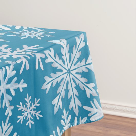 Watercolor Snowflakes Pattern テーブルクロス (インサイチュ)