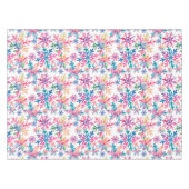 Watercolor Snowflakes Pattern テーブルクロス (正面(横))