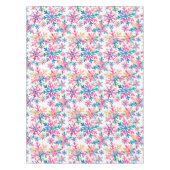 Watercolor Snowflakes Pattern テーブルクロス (正面)