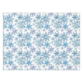Watercolor Snowflakes Pattern テーブルクロス (正面(横))