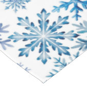 Watercolor Snowflakes Pattern テーブルクロス (アングル)