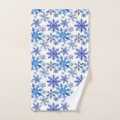 Watercolor Snowflakes Pattern バスタオルセット (ハンドタオル)