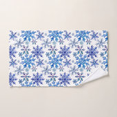 Watercolor Snowflakes Pattern バスタオルセット (ハンドタオル)