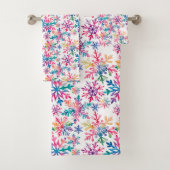 Watercolor Snowflakes Pattern バスタオルセット (インサイチュ)