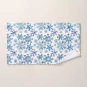 Watercolor Snowflakes Pattern バスタオルセット (ハンドタオル)
