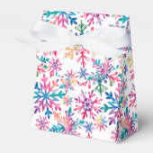 Watercolor Snowflakes Pattern フェイバーボックス (正面サイド)