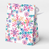 Watercolor Snowflakes Pattern フェイバーボックス (裏面サイド)