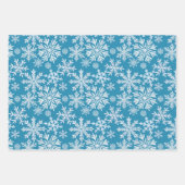 Watercolor Snowflakes Pattern ラッピングペーパーシート (正面)