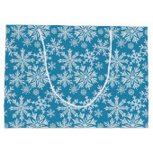 Watercolor Snowflakes Pattern ラージペーパーバッグ (裏面)