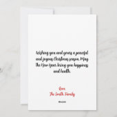 Watercolor Snowman Fox Bunny Woodland Christmas シーズンカード (裏面)