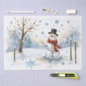 Watercolor Snowman Tissue Paper 薄葉紙 (クラフト)