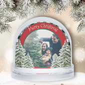 Watercolor Snowy Trees With Black Plaid