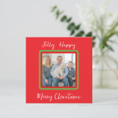 Watercolor Snowy Winter Trees Jolly PHOTO CARD シーズンカード (スタンド正面)