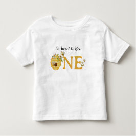 Watercolor So Sweet to Bee One Birthday T-Shirt トドラーTシャツ