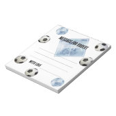 Watercolor Soccer Birthday time capsule message ノートパッド (回転)