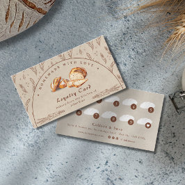 Watercolor Sourdough Bakery Loyalty Card 名刺