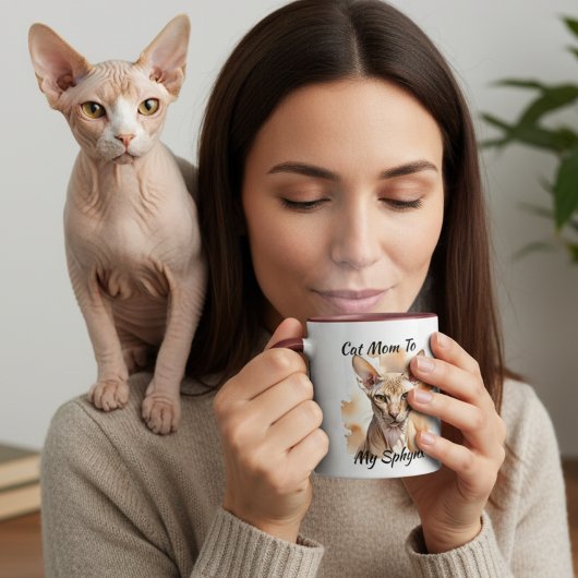 Watercolor Sphynx Brown Personalize マグカップ