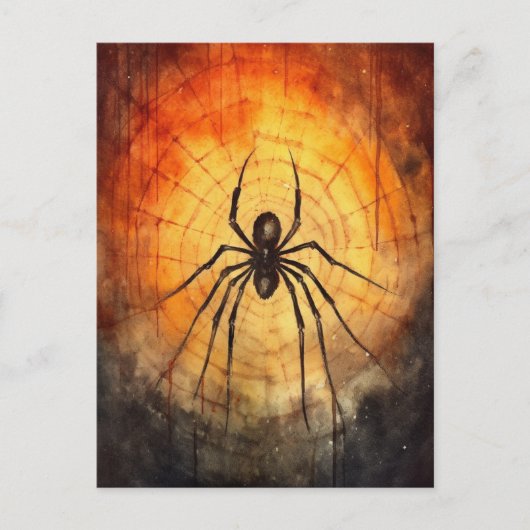 Watercolor Spider  ポストカード (正面)