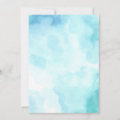 Watercolor Splash Waterslide Slide Park Birthday 招待状 (裏面)