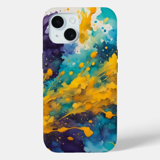 Watercolor Splashes Background Case-Mate iPhoneケース (裏面)