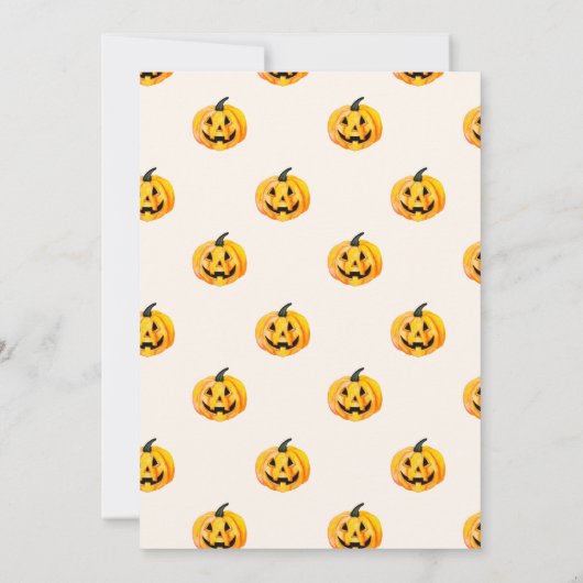 Watercolor Spooky Fun Halloween Party 招待状 (裏面)