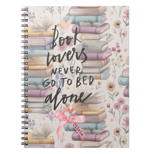 Watercolor Spring Bookish ノートブック (正面)