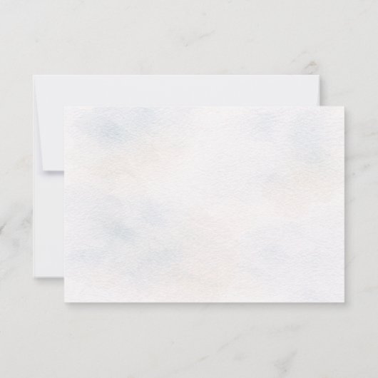 Watercolor Spring Tree Wedding RSVP Card (裏面)