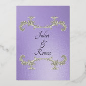 Watercolor Spring Wildflowers - Blue Lilac 箔招待状 (裏面)